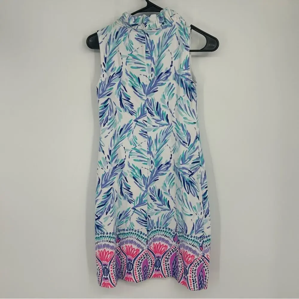 Lilly Pulitzer Tisbury Shift Dress Resort White Flock Together‎ Size XXS Preppy